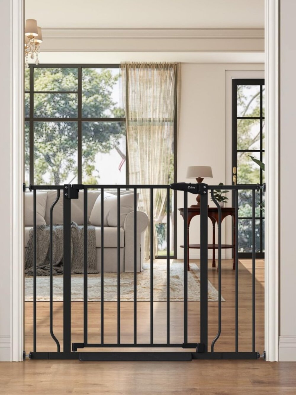 Auto Close Baby Gate 29"-40" | Indoor Dog Gate for Stairs & Doorways, Safety